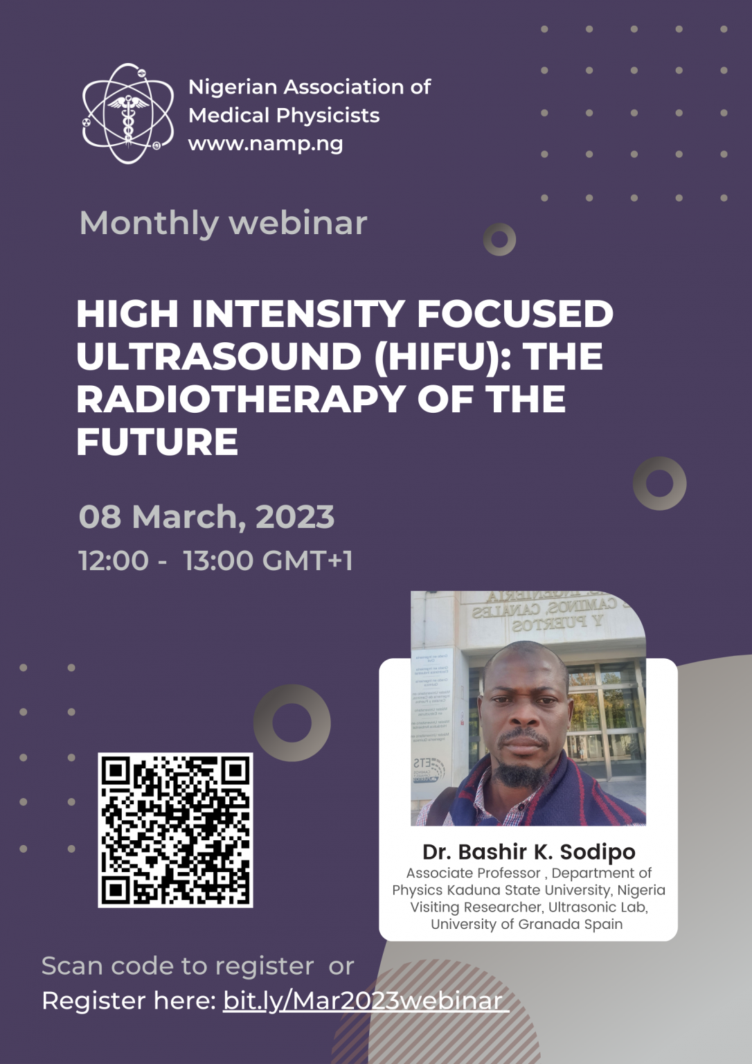 2023 Webinars 2 High Intensity Focused Ultrasound (HIFU) The